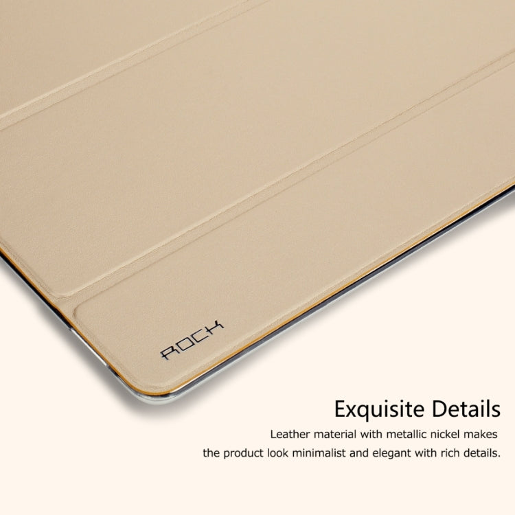 Rock Touch Series Fashionable Business Style Horizontal Flip Leather Case with Three-folding Holder and Intelligent Sleep / Wake-up Function for iPad Pro 12.9 inch