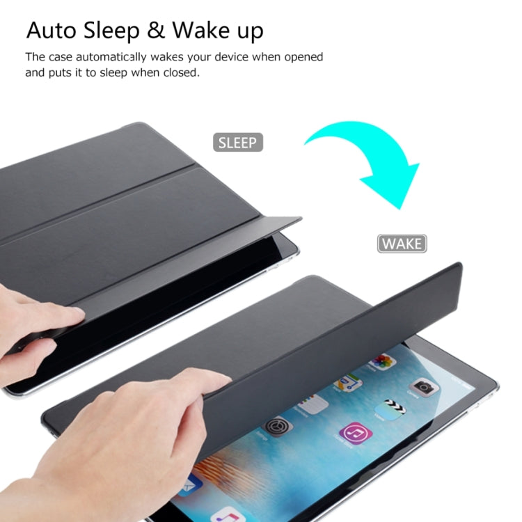 Rock Touch Series Fashionable Business Style Horizontal Flip Leather Case with Three-folding Holder and Intelligent Sleep / Wake-up Function for iPad Pro 12.9 inch