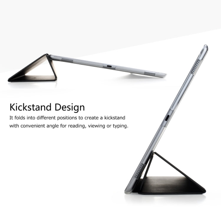 Rock Touch Series Fashionable Business Style Horizontal Flip Leather Case with Three-folding Holder and Intelligent Sleep / Wake-up Function for iPad Pro 12.9 inch