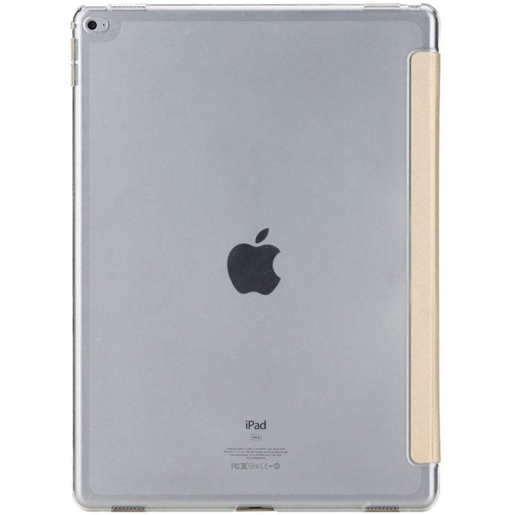 Rock Touch Series Fashionable Business Style Horizontal Flip Leather Case with Three-folding Holder and Intelligent Sleep / Wake-up Function for iPad Pro 12.9 inch
