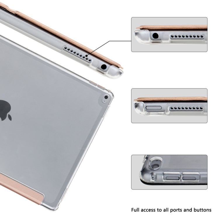 Rock Touch Series Fashionable Business Style Horizontal Flip Leather Case with Three-folding Holder and Intelligent Sleep / Wake-up Function for iPad Pro 12.9 inch
