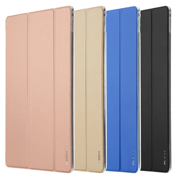 Rock Touch Series Fashionable Business Style Horizontal Flip Leather Case with Three-folding Holder and Intelligent Sleep / Wake-up Function for iPad Pro 12.9 inch