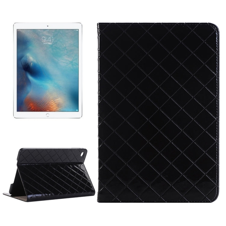 Bright Skin Grid Texture Horizontal Flip Leather Case with Holder & Card Slots & Wallet for iPad Pro
