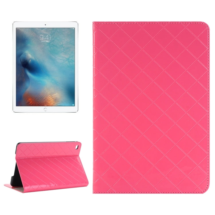Bright Skin Grid Texture Horizontal Flip Leather Case with Holder & Card Slots & Wallet for iPad Pro