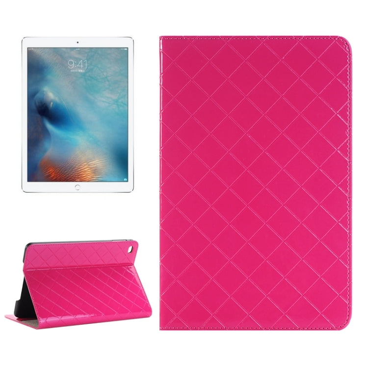 Bright Skin Grid Texture Horizontal Flip Leather Case with Holder & Card Slots & Wallet for iPad Pro