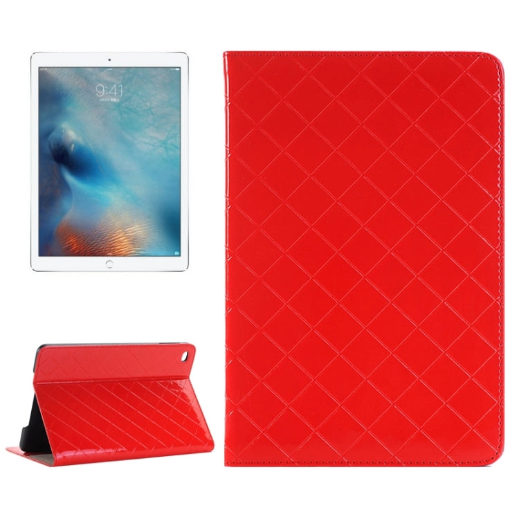 Bright Skin Grid Texture Horizontal Flip Leather Case with Holder & Card Slots & Wallet for iPad Pro
