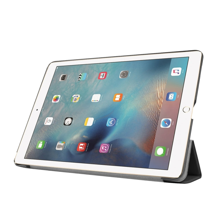 Custer Texture Horizontal Flip Solid Color Leather Case with Three-folding Holder & Sleep / Wake-up Function for iPad Pro 9.7 inch