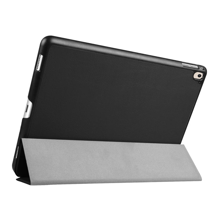 Custer Texture Horizontal Flip Solid Color Leather Case with Three-folding Holder & Sleep / Wake-up Function for iPad Pro 9.7 inch