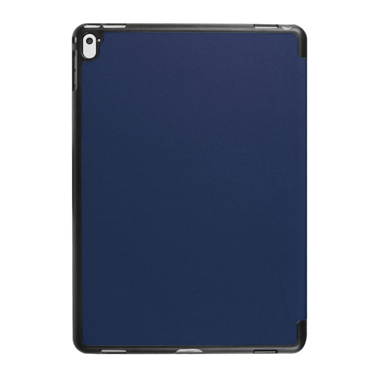 Custer Texture Horizontal Flip Solid Color Leather Case with Three-folding Holder & Sleep / Wake-up Function for iPad Pro 9.7 inch