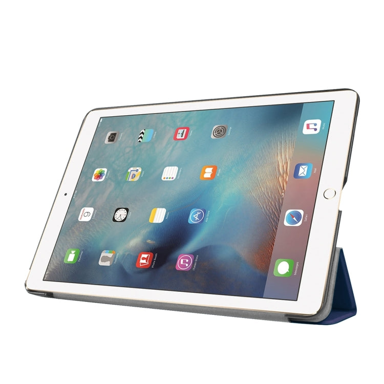 Custer Texture Horizontal Flip Solid Color Leather Case with Three-folding Holder & Sleep / Wake-up Function for iPad Pro 9.7 inch