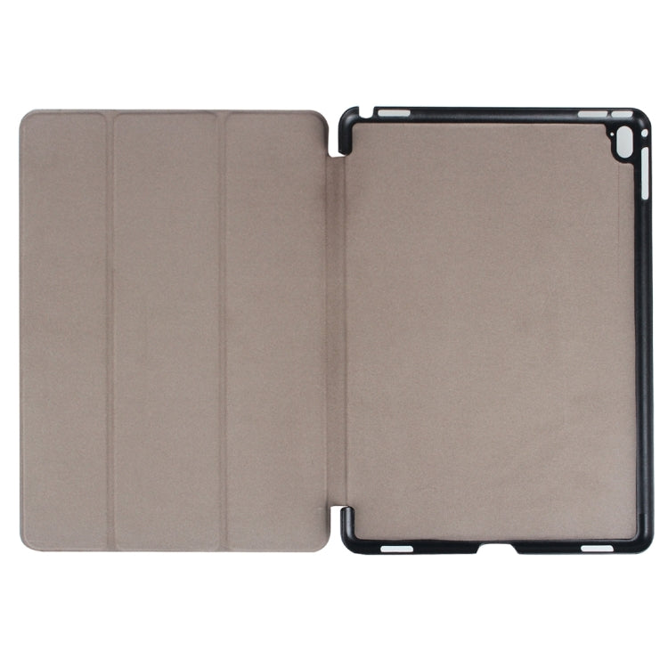 Custer Texture Horizontal Flip Solid Color Leather Case with Three-folding Holder & Sleep / Wake-up Function for iPad Pro 9.7 inch