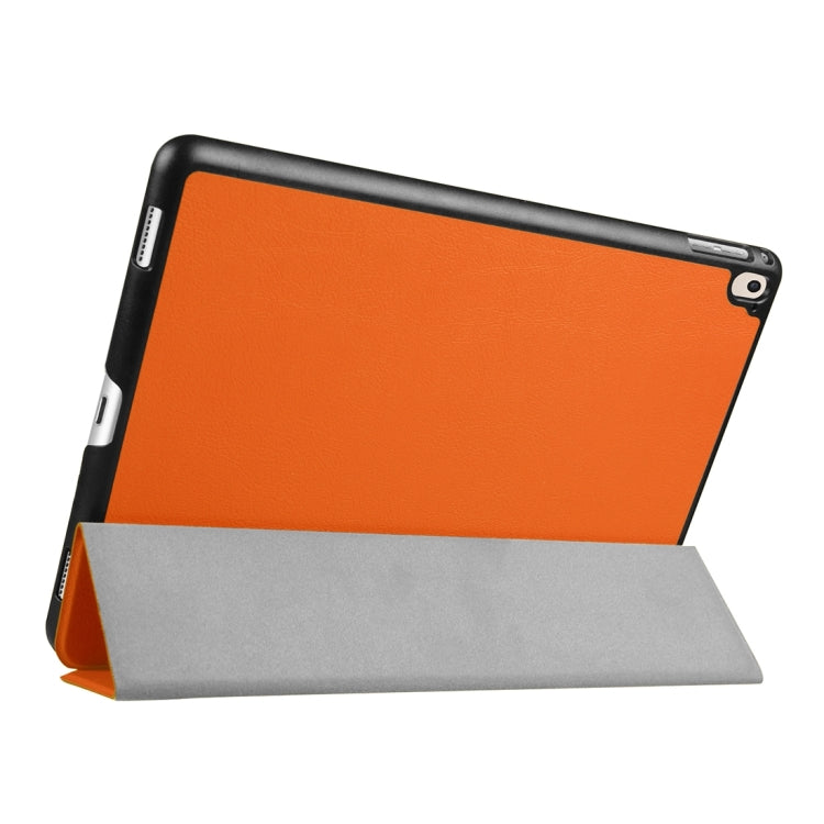 Custer Texture Horizontal Flip Solid Color Leather Case with Three-folding Holder & Sleep / Wake-up Function for iPad Pro 9.7 inch