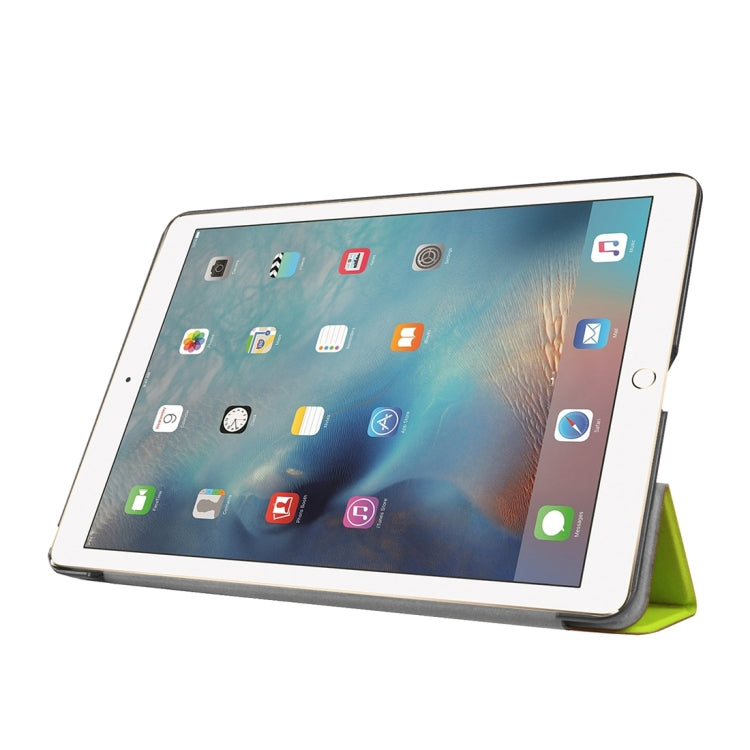 Custer Texture Horizontal Flip Solid Color Leather Case with Three-folding Holder & Sleep / Wake-up Function for iPad Pro 9.7 inch