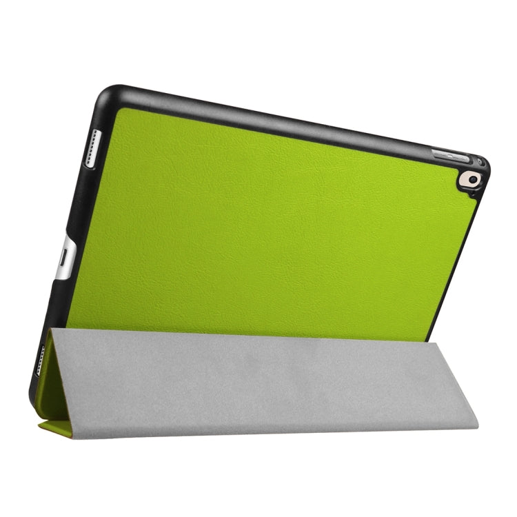 Custer Texture Horizontal Flip Solid Color Leather Case with Three-folding Holder & Sleep / Wake-up Function for iPad Pro 9.7 inch