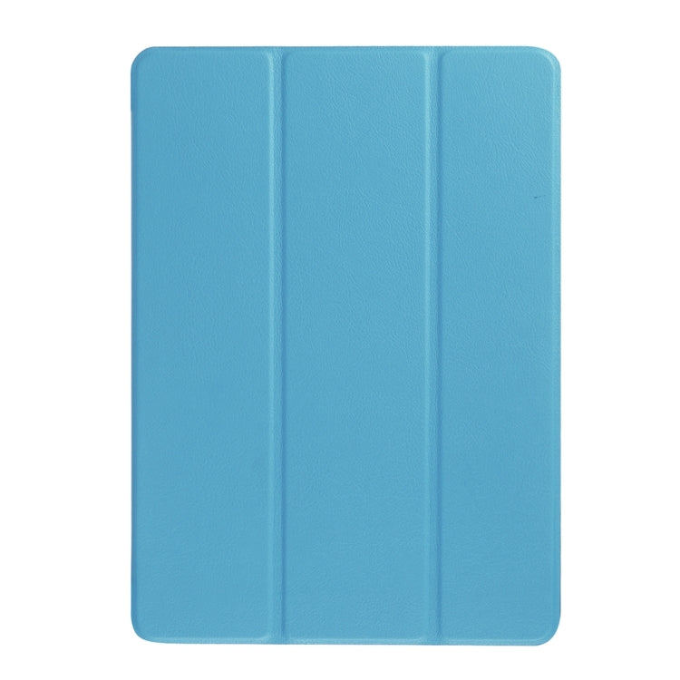 Custer Texture Horizontal Flip Solid Color Leather Case with Three-folding Holder & Sleep / Wake-up Function for iPad Pro 9.7 inch