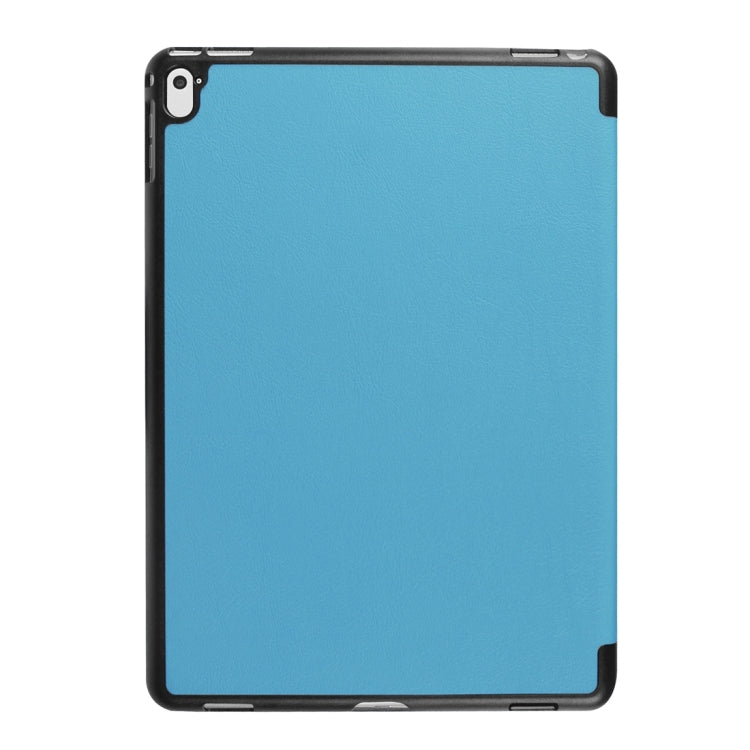Custer Texture Horizontal Flip Solid Color Leather Case with Three-folding Holder & Sleep / Wake-up Function for iPad Pro 9.7 inch