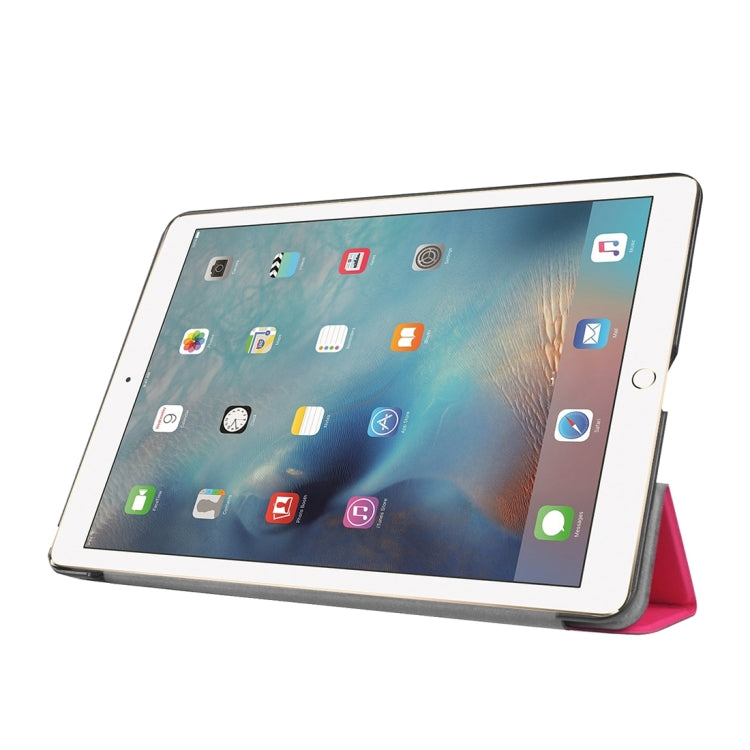 Custer Texture Horizontal Flip Solid Color Leather Case with Three-folding Holder & Sleep / Wake-up Function for iPad Pro 9.7 inch