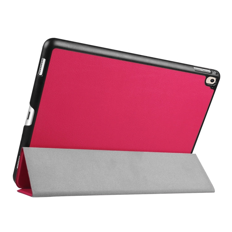 Custer Texture Horizontal Flip Solid Color Leather Case with Three-folding Holder & Sleep / Wake-up Function for iPad Pro 9.7 inch