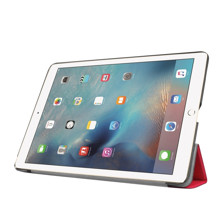 Custer Texture Horizontal Flip Solid Color Leather Case with Three-folding Holder & Sleep / Wake-up Function for iPad Pro 9.7 inch