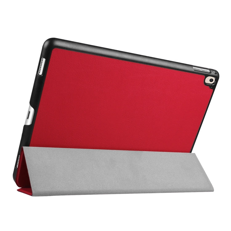 Custer Texture Horizontal Flip Solid Color Leather Case with Three-folding Holder & Sleep / Wake-up Function for iPad Pro 9.7 inch
