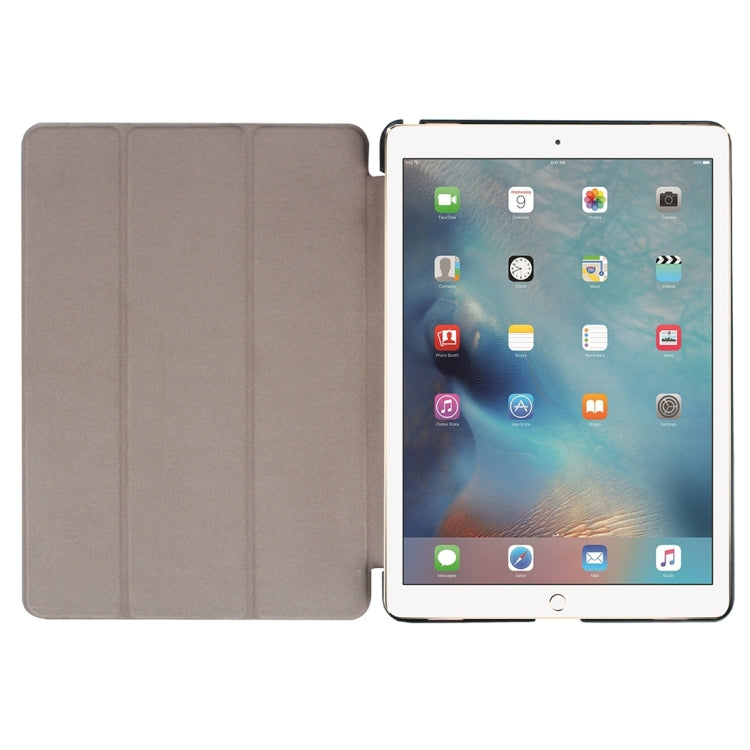 Custer Texture Horizontal Flip Solid Color Leather Case with Three-folding Holder & Sleep / Wake-up Function for iPad Pro 9.7 inch