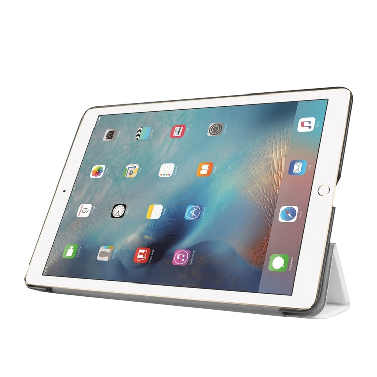 Custer Texture Horizontal Flip Solid Color Leather Case with Three-folding Holder & Sleep / Wake-up Function for iPad Pro 9.7 inch