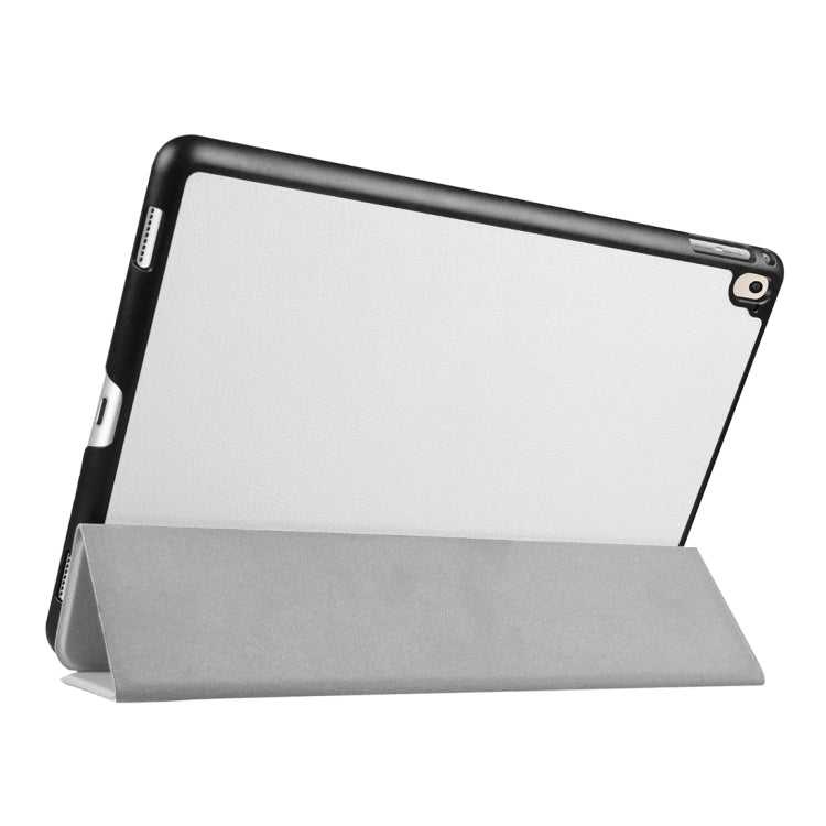 Custer Texture Horizontal Flip Solid Color Leather Case with Three-folding Holder & Sleep / Wake-up Function for iPad Pro 9.7 inch
