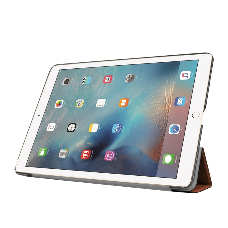 Custer Texture Horizontal Flip Solid Color Leather Case with Three-folding Holder & Sleep / Wake-up Function for iPad Pro 9.7 inch