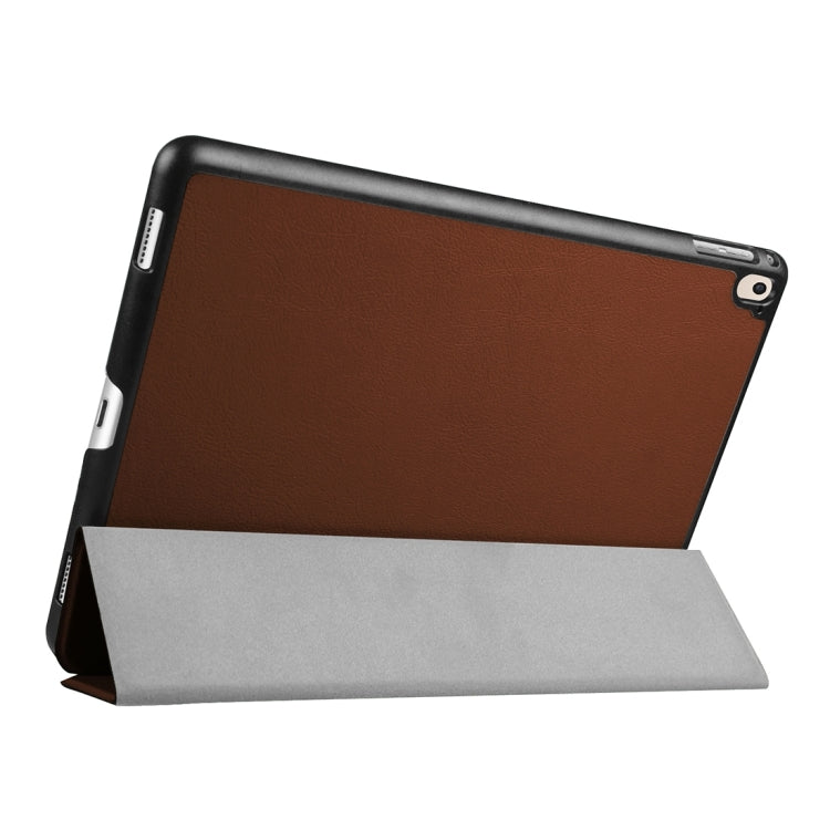 Custer Texture Horizontal Flip Solid Color Leather Case with Three-folding Holder & Sleep / Wake-up Function for iPad Pro 9.7 inch