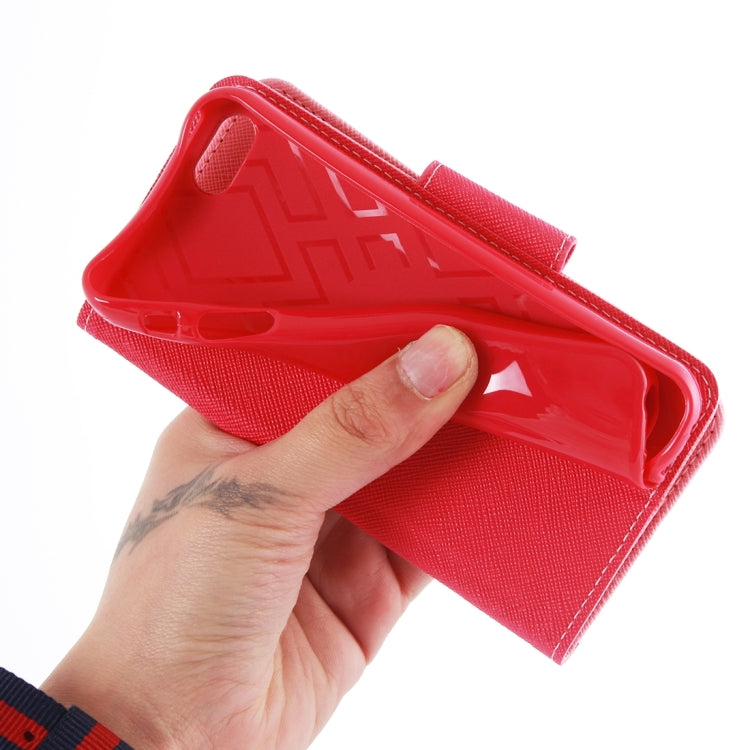 Cross Texture Leather Case with Holder & Card Slots & Wallet for iPhone