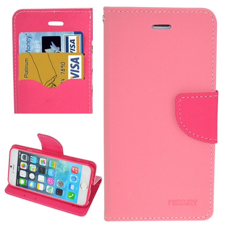 Cross Texture Leather Case with Holder & Card Slots & Wallet for iPhone