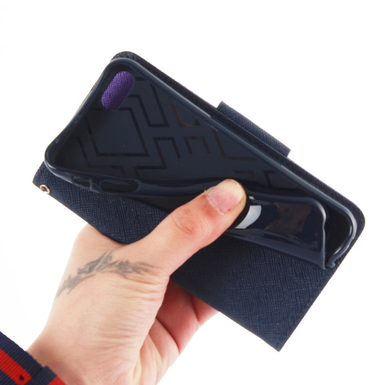 Cross Texture Leather Case with Holder & Card Slots & Wallet for iPhone
