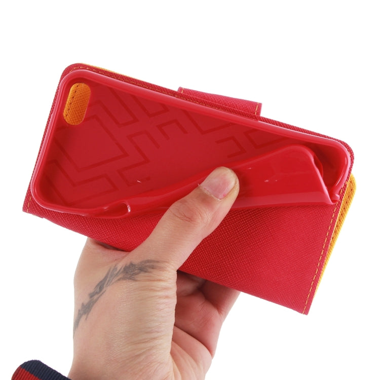 Cross Texture Leather Case with Holder & Card Slots & Wallet for iPhone