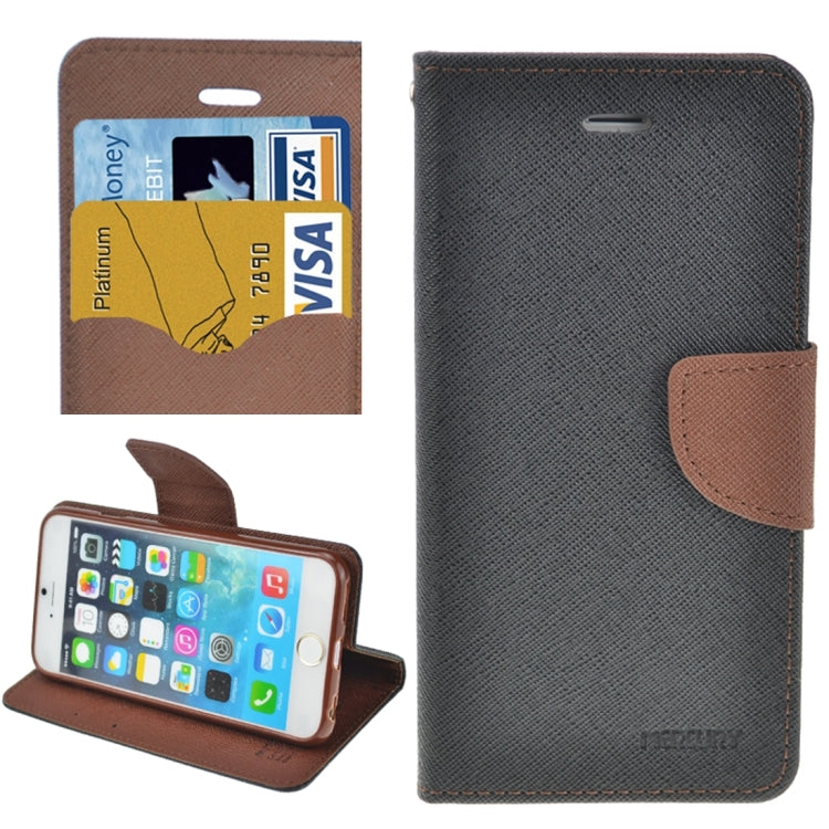 Cross Texture Leather Case with Holder & Card Slots & Wallet for iPhone