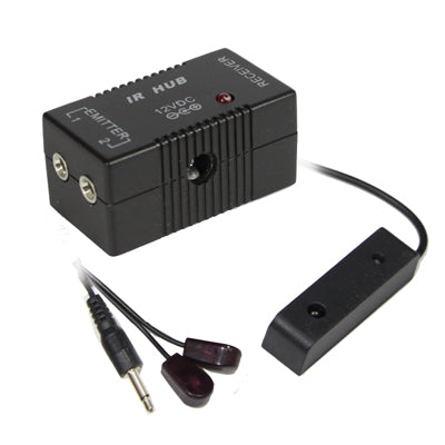 Small IR Infrared Repeater Kit System IR Emitters Extender(Black)