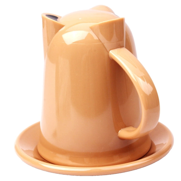 Cartoon Creative with Dish Coffee / Milk Cup, Capacity: 500ml  (Khaki)