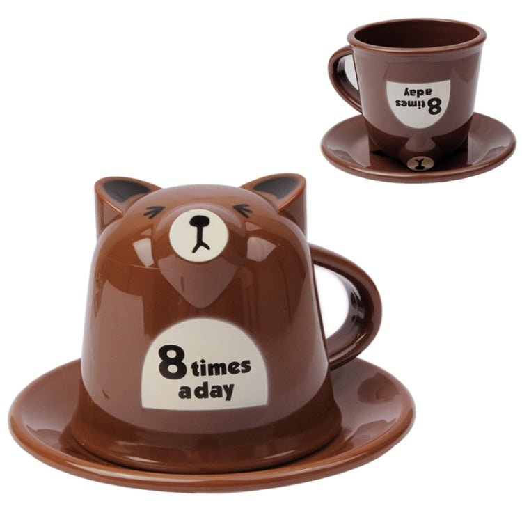 Cartoon Creative with Dish Coffee / Milk Cup, Capacity: 350ml