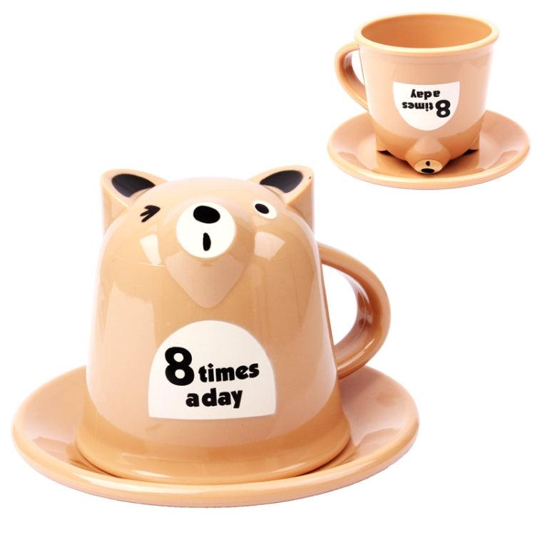 Cartoon Creative with Dish Coffee / Milk Cup, Capacity: 350ml