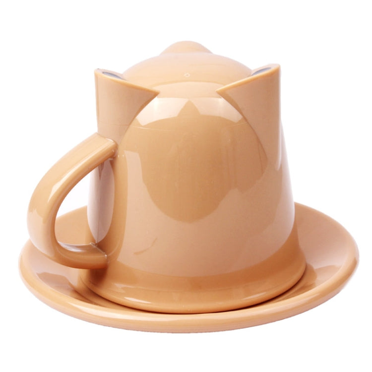 Cartoon Creative with Dish Coffee / Milk Cup, Capacity: 350ml