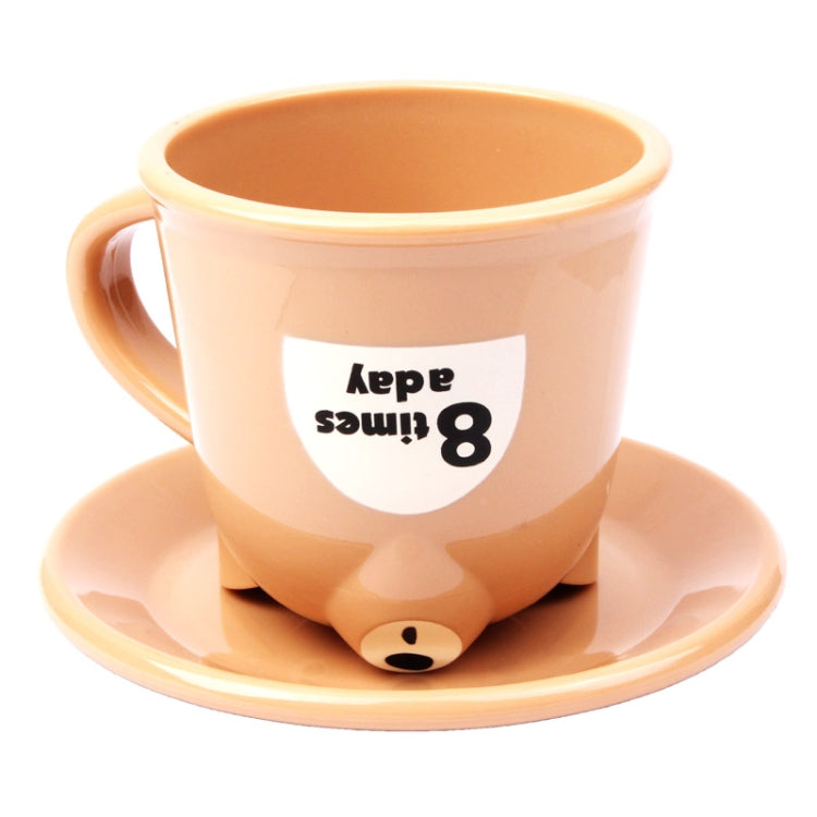 Cartoon Creative with Dish Coffee / Milk Cup, Capacity: 350ml