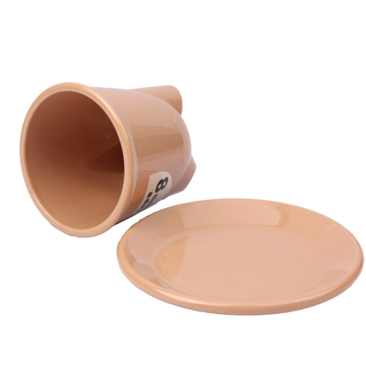 Cartoon Creative with Dish Coffee / Milk Cup, Capacity: 350ml