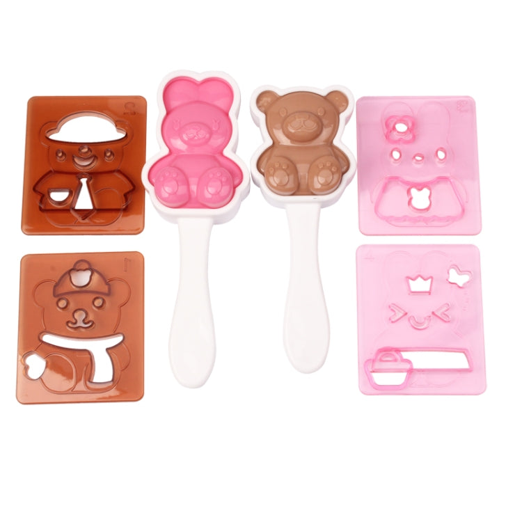 Cute Rabbit & Bear Style DIY Bento Meal Molds Set
