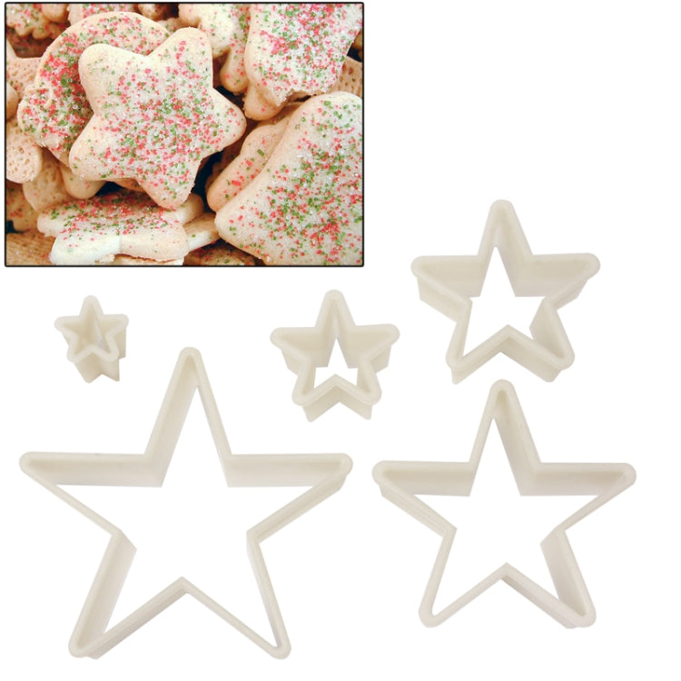 5 PCS Pentagram Shape Food Processing Machine for Soft Biscuit Machine / Cake Biscuit Moulds