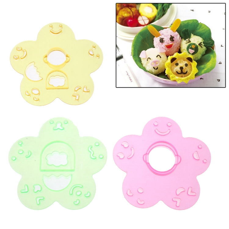 Cute Style DIY Bento Meal Molds Set (3pcs in one packaging, the price is for 3pcs)