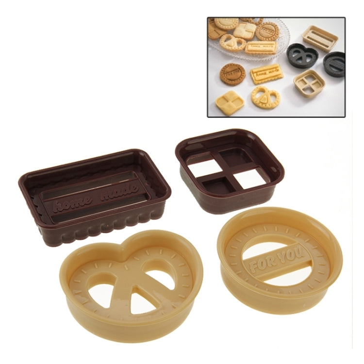Classic Cookies Shaped Biscuit Cookie Cutter Mold Set (4pcs in one packaging, the price is for 4pcs)