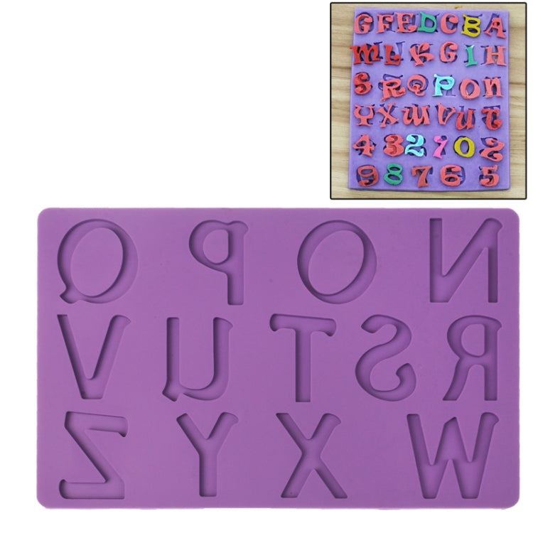 Soft Silicone English Letters Style DIY Cake / Fondant / Sugar Paste Mold / Ice Cube Trays (Random Color Delivery)