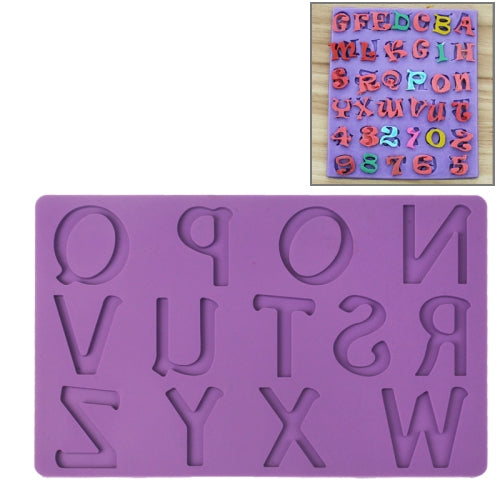 Soft Silicone English Letters Style DIY Cake / Fondant / Sugar Paste Mold / Ice Cube Trays (Random Color Delivery)
