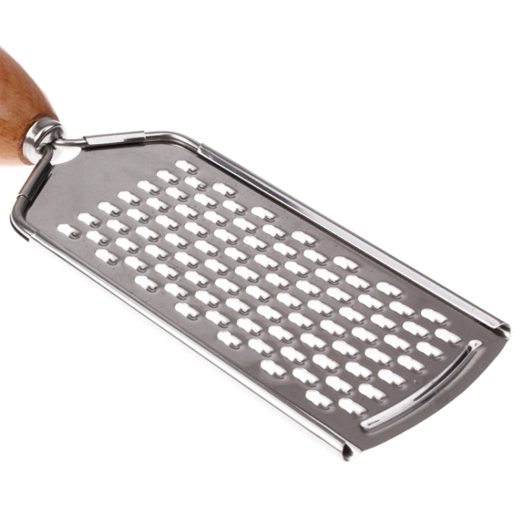 Smiley Wooden Handle Stainless Steel Grater, Length: 18cm