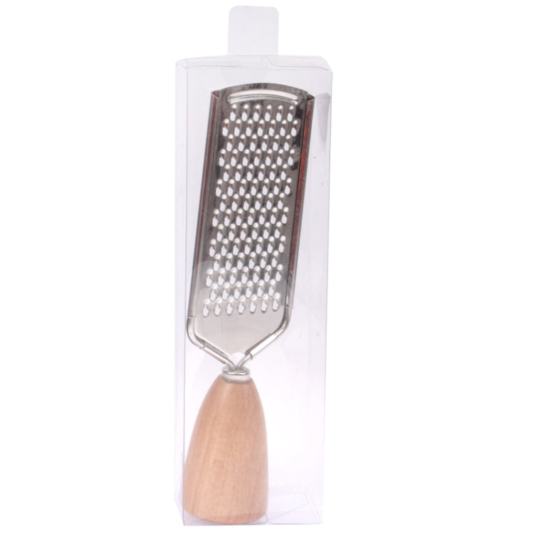 Smiley Wooden Handle Stainless Steel Grater, Length: 18cm
