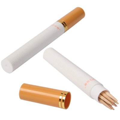 2 PCS Portable Cigarette Design Toothpick Holders Toothpicks Extinguishers Toothpicks Tubes(White)